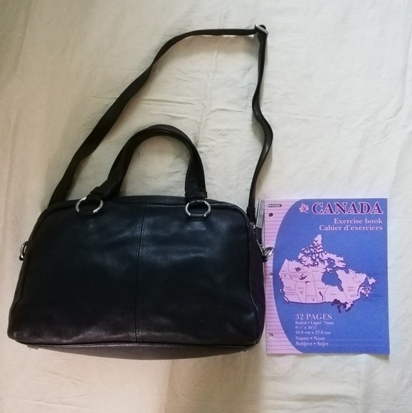 Calvin Klein black leather satchel handbag - Picture 4 of 10